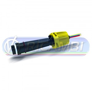 CONNETTORE ELETTRICO 6 PIN FANALE FRISTOM GIALLO SX